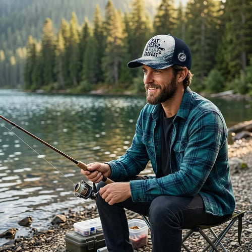 Eat Sleep Fish Repeat Trucker Hat