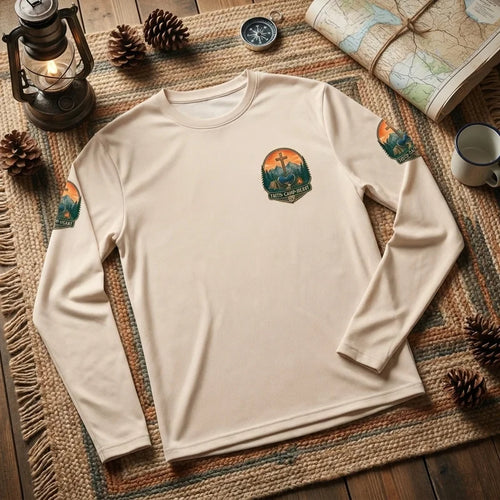 Faith Camp Heart Christian Camping Long Sleeve Shirt