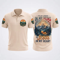 Faith Camp Heart Christian Camping Polo Shirt
