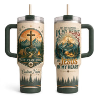 Faith Camp Heart Christian Camping Tumbler