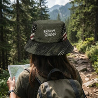 Fathom Thread Camo Topographic Map Outdoor Bucket Hat