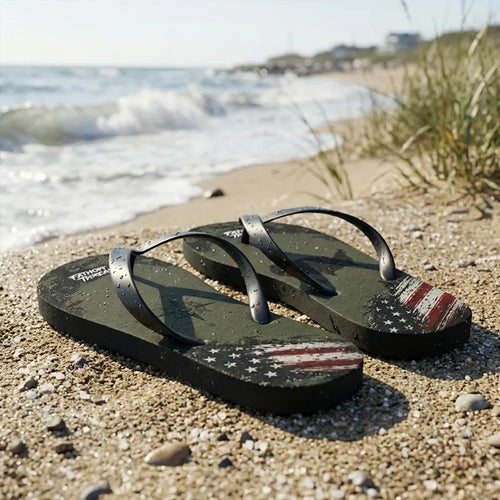 Fathom Thread Camo Topographic Map Outdoor Flip Flops