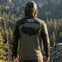 Fathom Thread Camo Topographic Map Outdoor Hoodie