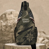 Fathom Thread Camo Topographic Map Outdoor Sling Bag