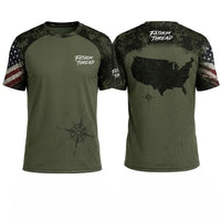Fathom Thread Camo Topographic Map Outdoor T-Shirt
