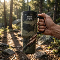 Fathom Thread Camo Topographic Map Outdoor Tumbler