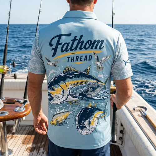 Fathom Thread Ocean Fishing Hawaiian Shirt