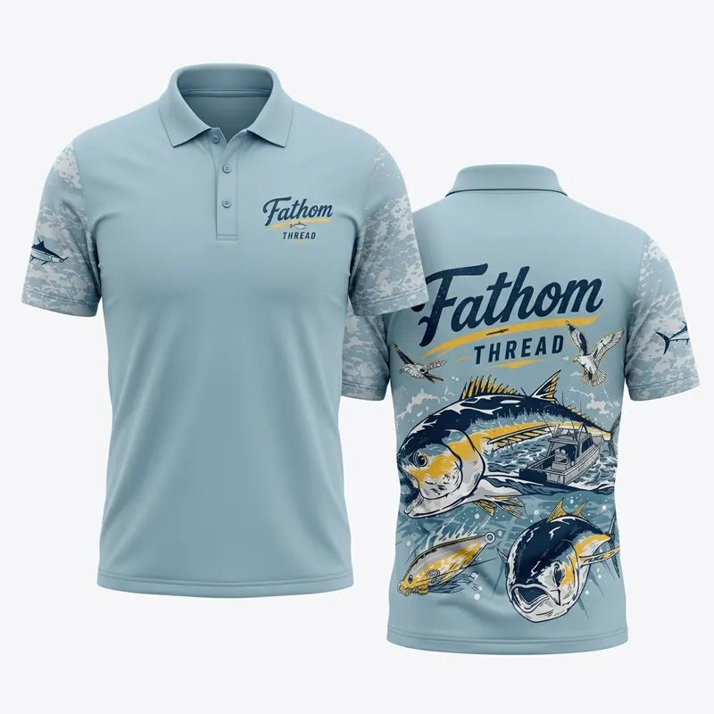 Fathom Thread Ocean Fishing Polo Shirt