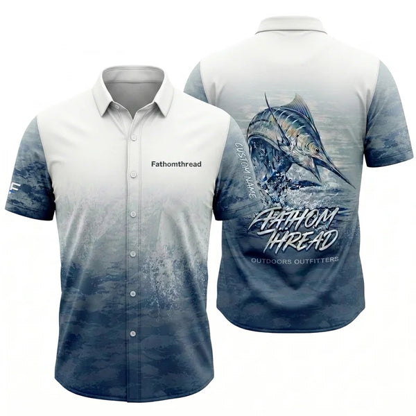 Fathom Thread Personalized Ocean Fishing Hawaiian Shirt
