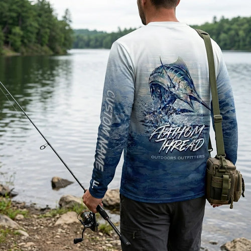 Fathom Thread Personalized Ocean Fishing Long Sleeve Shirt