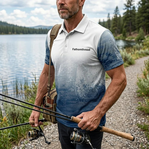 Fathom Thread Personalized Ocean Fishing Polo Shirt