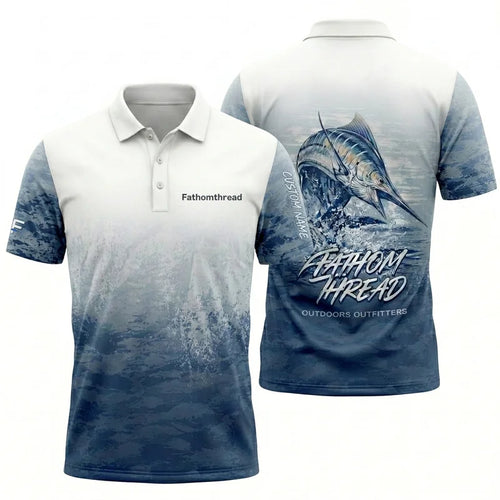 Fathom Thread Personalized Ocean Fishing Polo Shirt