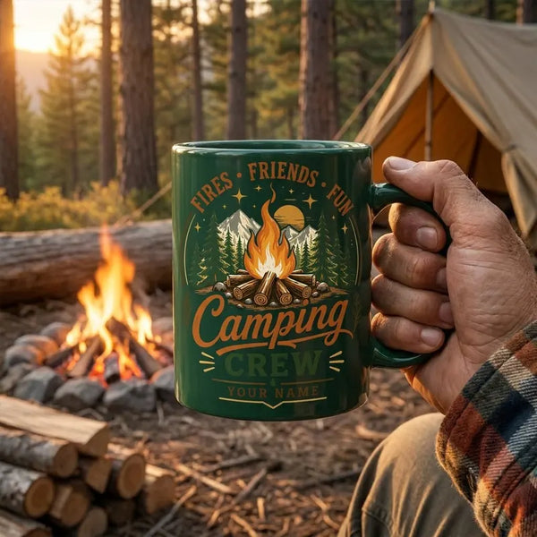 Fires Friends Fun Camping Mug 2026