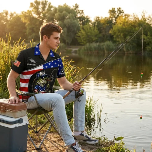 Fish Life American Bass Fishing Hawaiian Shirt