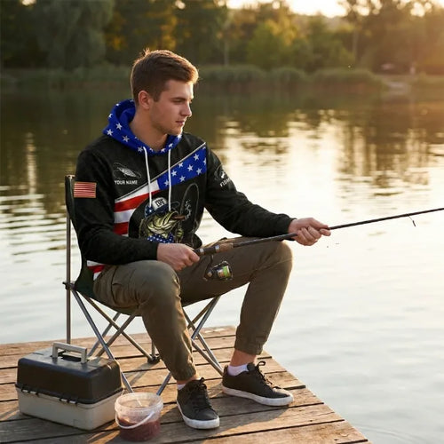 Fish Life American Bass Fishing Hoodie