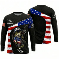 Fish Life American Bass Fishing Long Sleeve Shirt