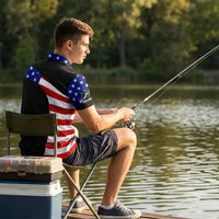 Fish Life American Bass Fishing Polo Shirt