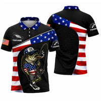 Fish Life American Bass Fishing Polo Shirt