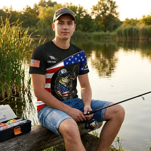 Fish Life American Bass Fishing T-Shirt