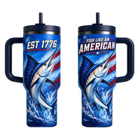 Fish Like An American Patriotic Fishing Tumbler