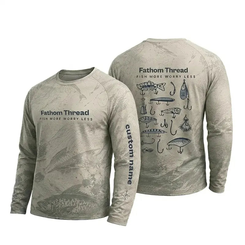 Fish More Worry Less Fishing Long Sleeve Shirt