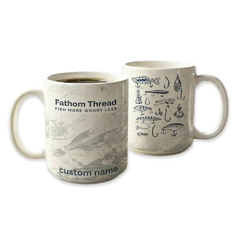 Fish More Worry Less Fishing Mug