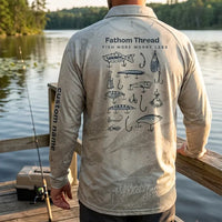 Fish More Worry Less Fishing Polo Long Sleeve Shirt