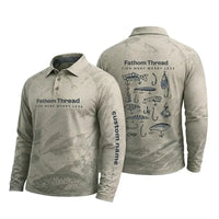 Fish More Worry Less Fishing Polo Long Sleeve Shirt