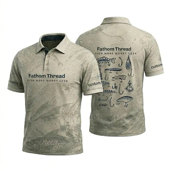 Fish More Worry Less Fishing Polo Shirt