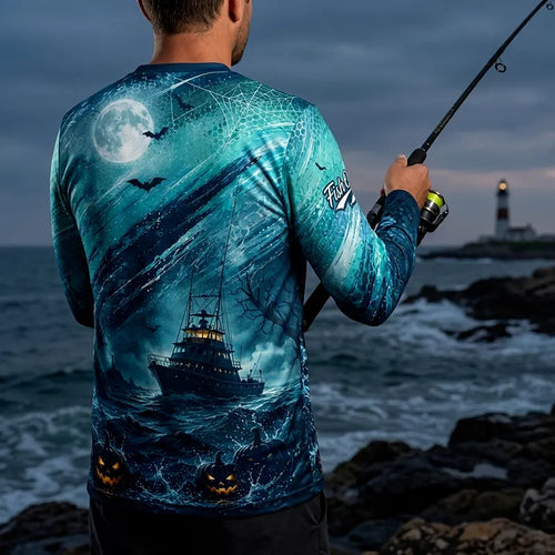 Fish On Halloween Tuna Fishing Long Sleeve Shirt