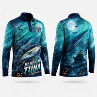 Fish On Halloween Tuna Fishing Polo Long Sleeve Shirt
