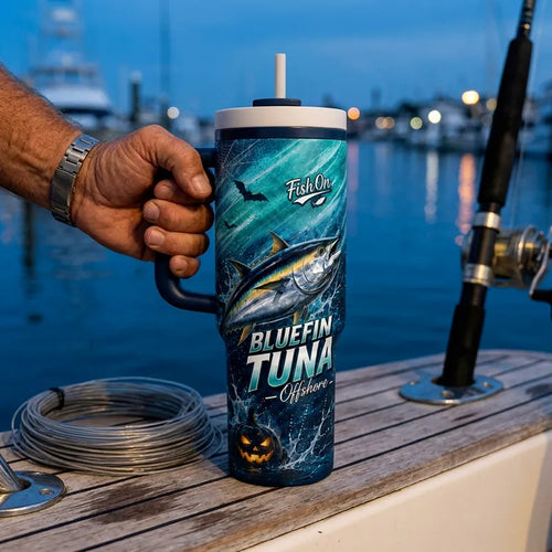 Fish On Halloween Tuna Fishing Tumbler