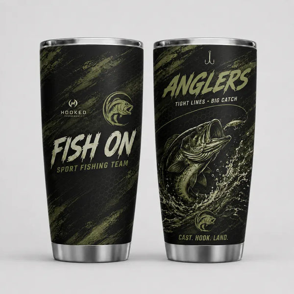 Fish On Sport Fishing Team 20oz Skinny Tumbler