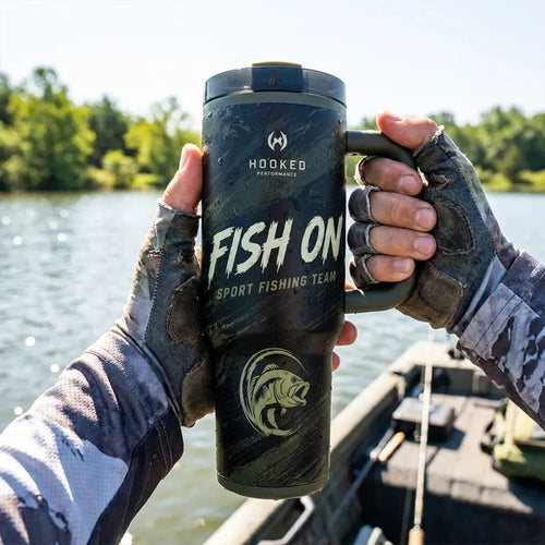 Fish On Sport Fishing Team 40oz Handled Tumbler