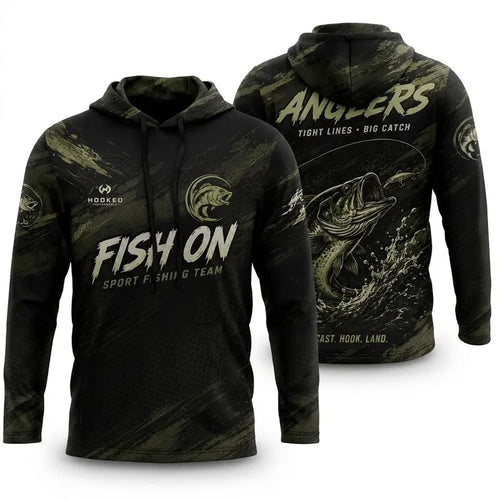 Fish On Sport Fishing Team All-Over Print Hoodie