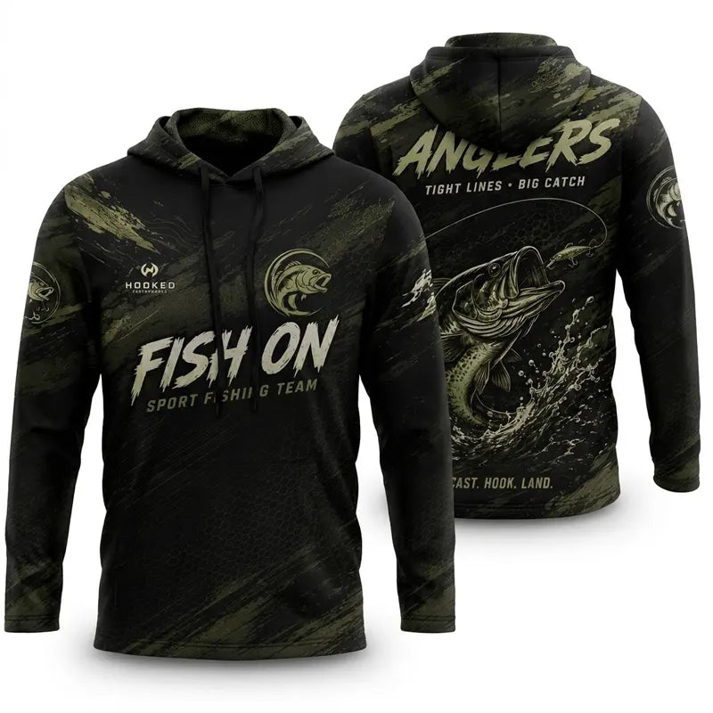 Fish On Sport Fishing Team All-Over Print Hoodie