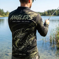 Fish On Sport Fishing Team All-Over Print Polo Long Sleeve Shirt