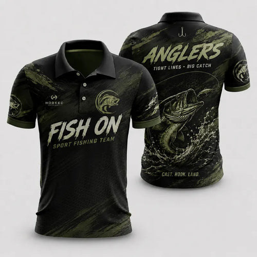 Fish On Sport Fishing Team All-Over Print Polo Shirt