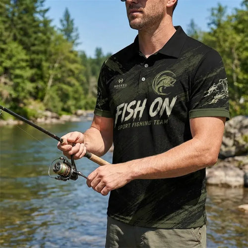 Fish On Sport Fishing Team All-Over Print Polo Shirt