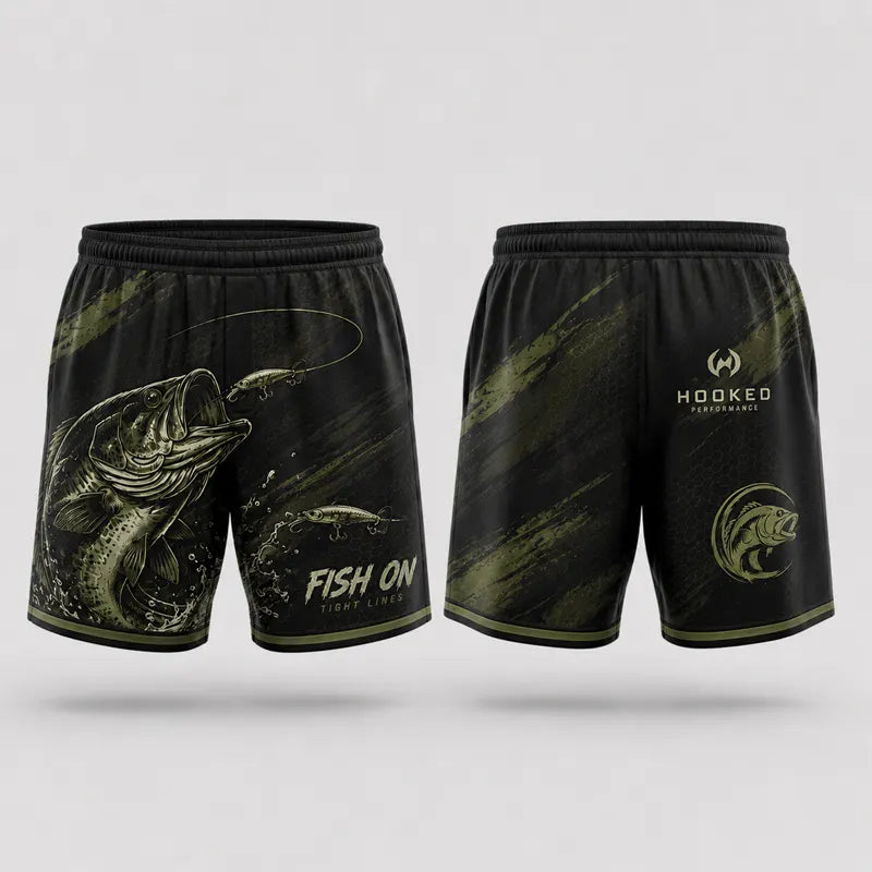 Fish On Sport Fishing Team All-Over Print Shorts
