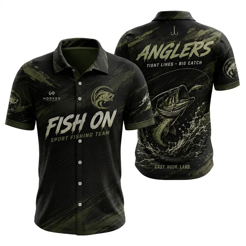 Fish On Sport Fishing Team Hawaiian Shirt