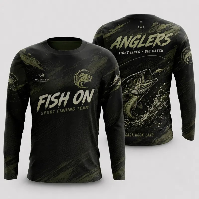Fish On Sport Fishing Team Performance Long Sleeve Shirt