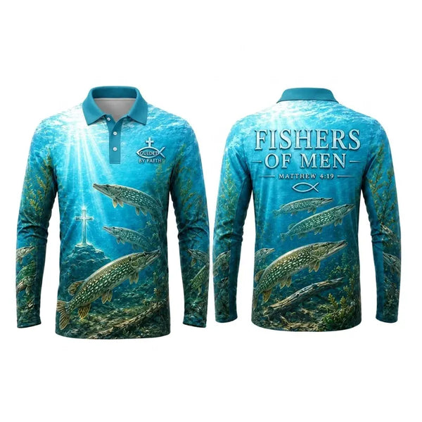 Fisher Of Men Guided By Faith Polo Long Sleeve Shirt 2026