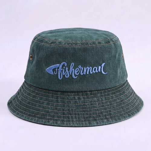 Fisherman Embroidered Bucket Hat
