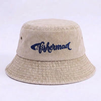 Fisherman Embroidered Bucket Hat