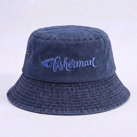 Fisherman Embroidered Bucket Hat