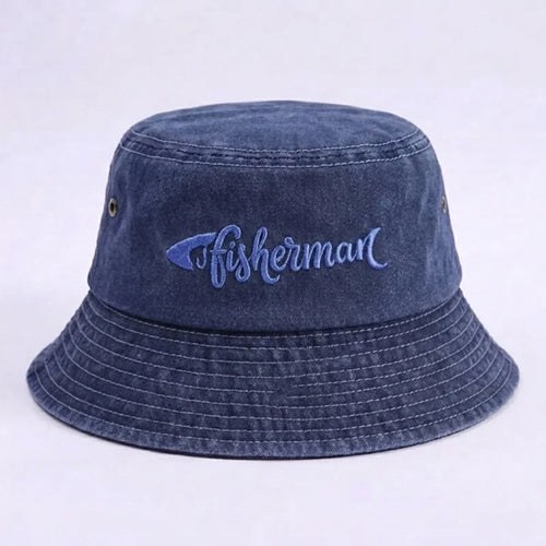 Fisherman Embroidered Bucket Hat
