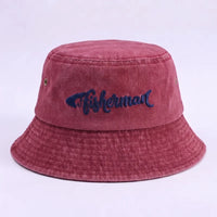 Fisherman Embroidered Bucket Hat