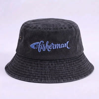 Fisherman Embroidered Bucket Hat