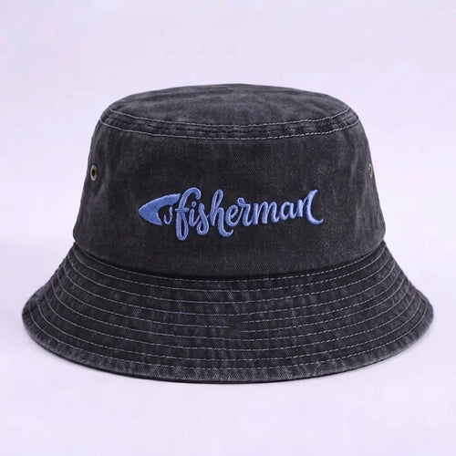 Fisherman Embroidered Bucket Hat